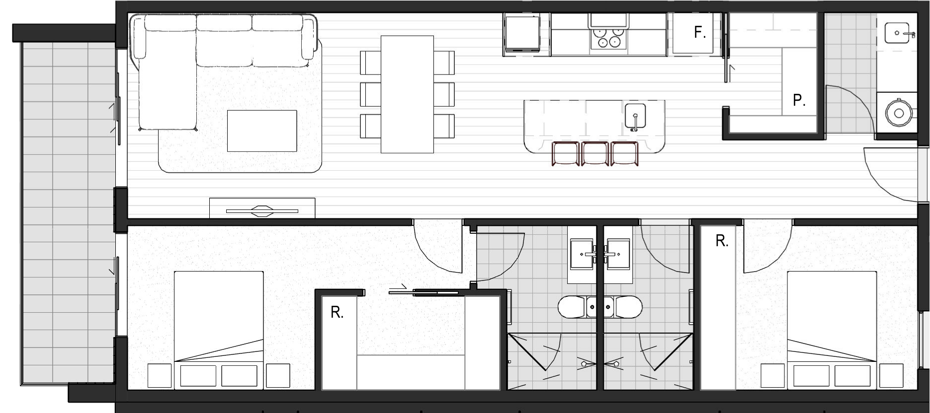 Indicative floor plan — residence 204